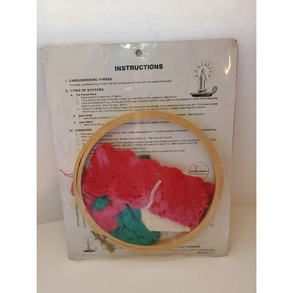 Vintage Christmas‎ Candlewicking Wall Deco Kit Christmas Tree New